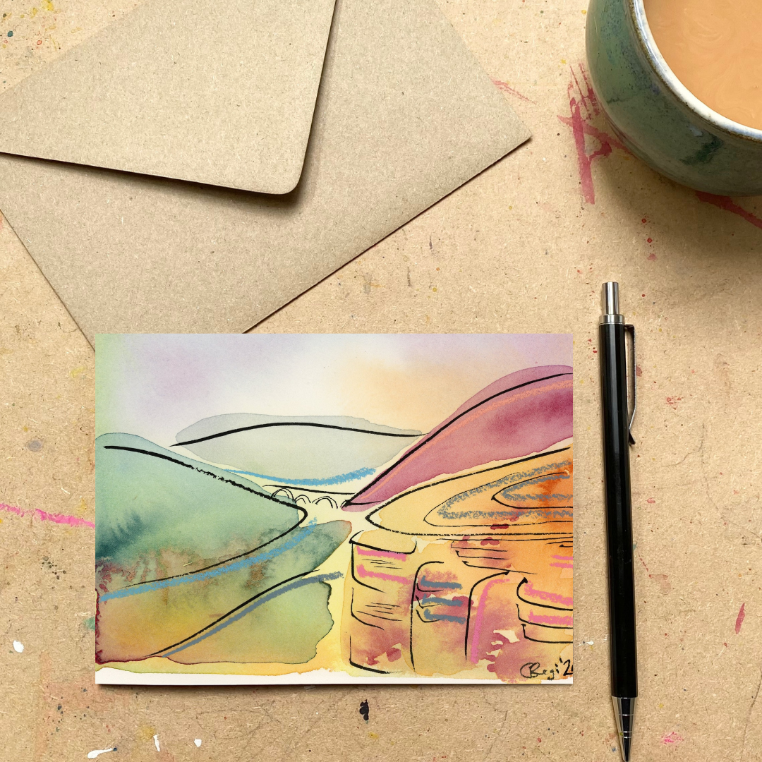 Derwent Edge Sunrise Card x5