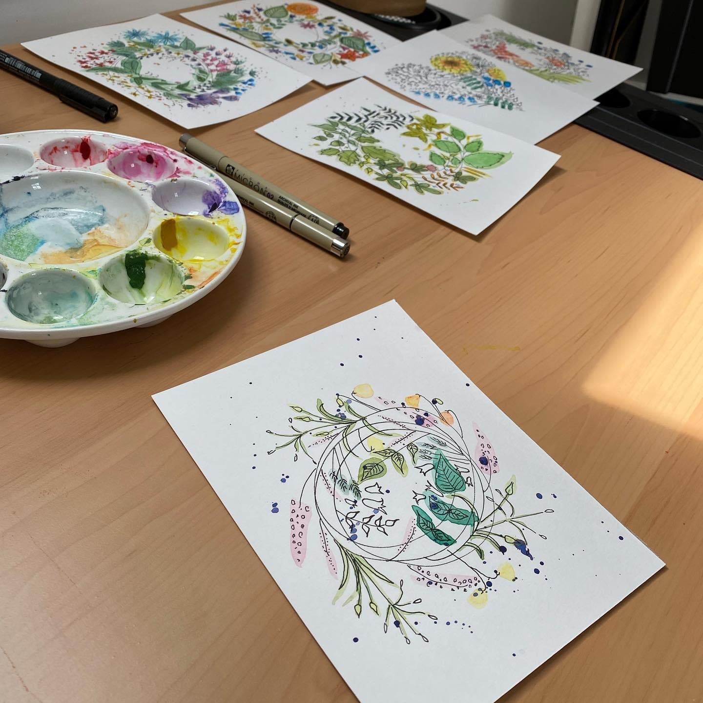 Family Watercolour Art Workshops (Peak District)