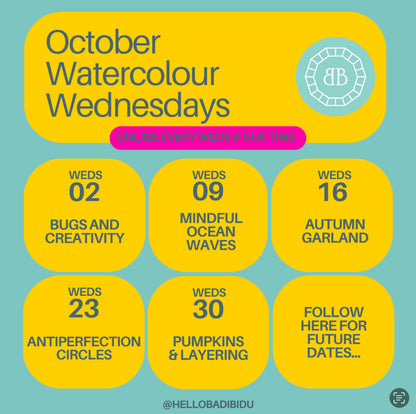 Watercolour Wednesdays - Online Group Workshops (Live)