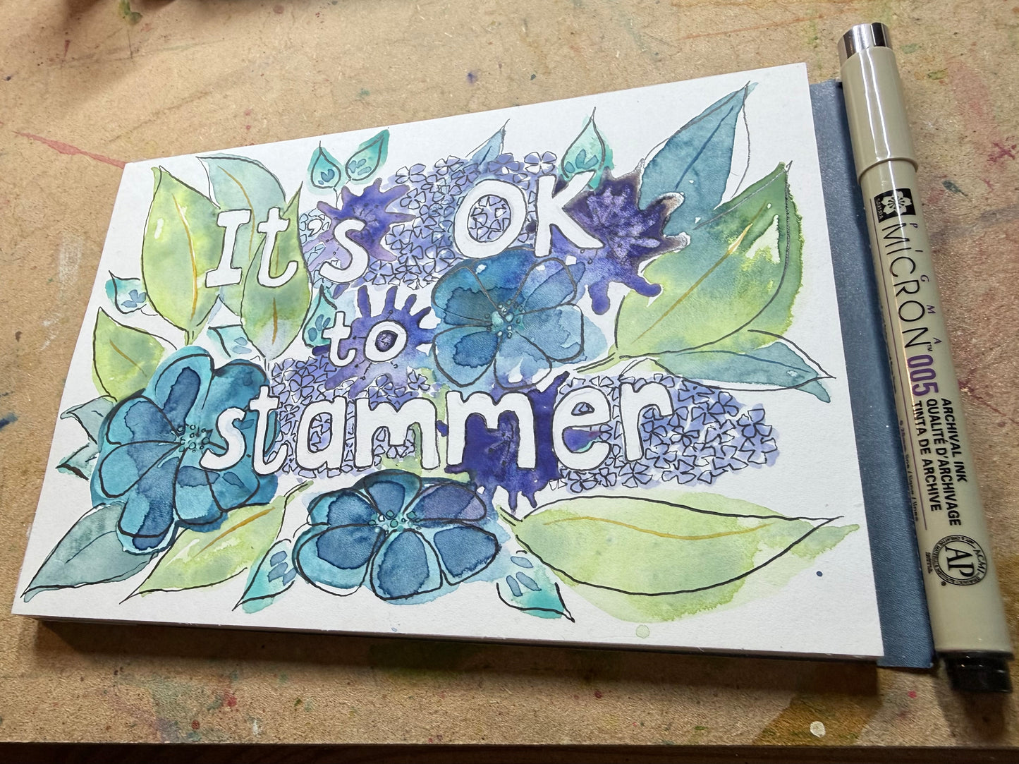 Original Stammer Card with Words
