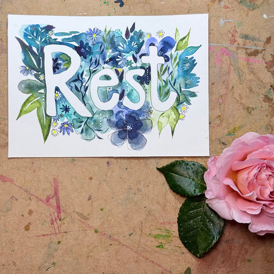 Original Rest Card with Words