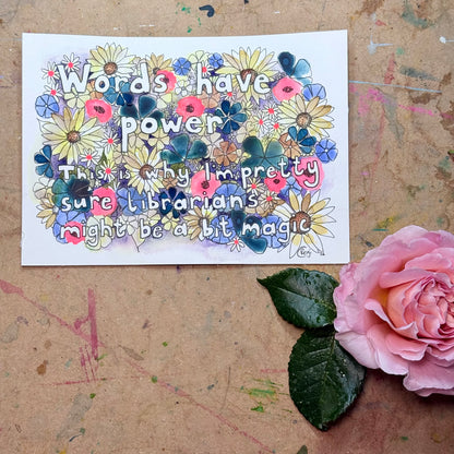 Original Words Have Power Card with Words