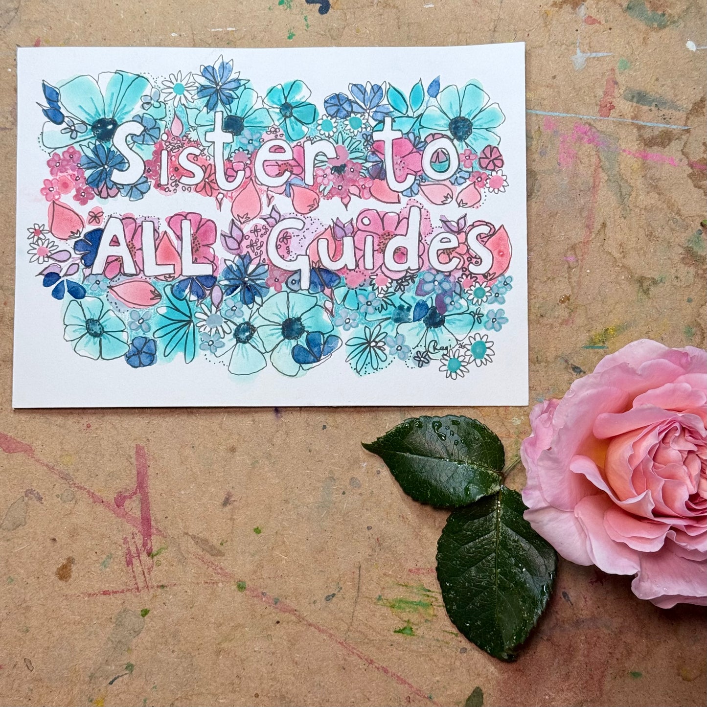 Charity sale - Original Sister to all Guides Card with Words