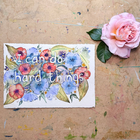Original Hard Things Card with Words