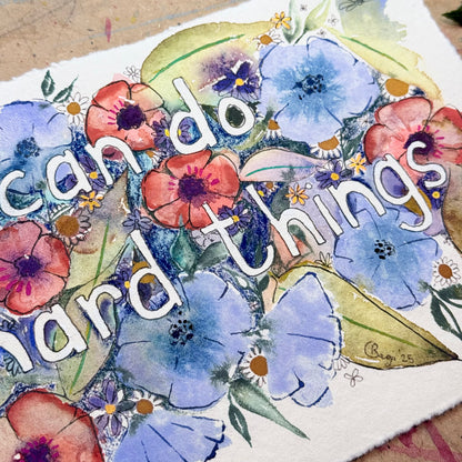 Original Hard Things Card with Words