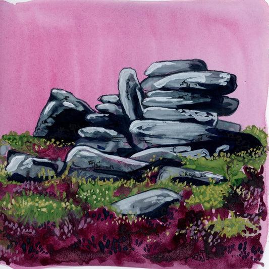 Owler Tor in Pink Card