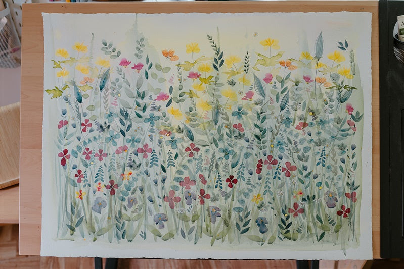 Original Summer Meadow Mixed Media