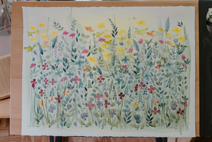 Original Summer Meadow Mixed Media