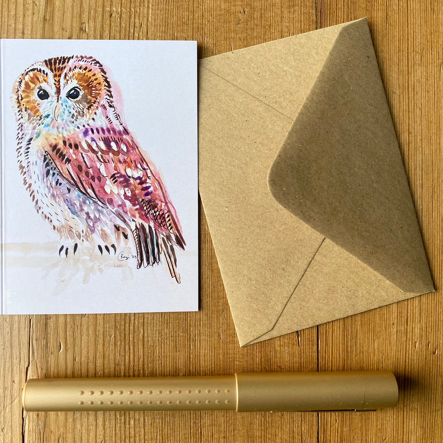 Birds notecards set x 5