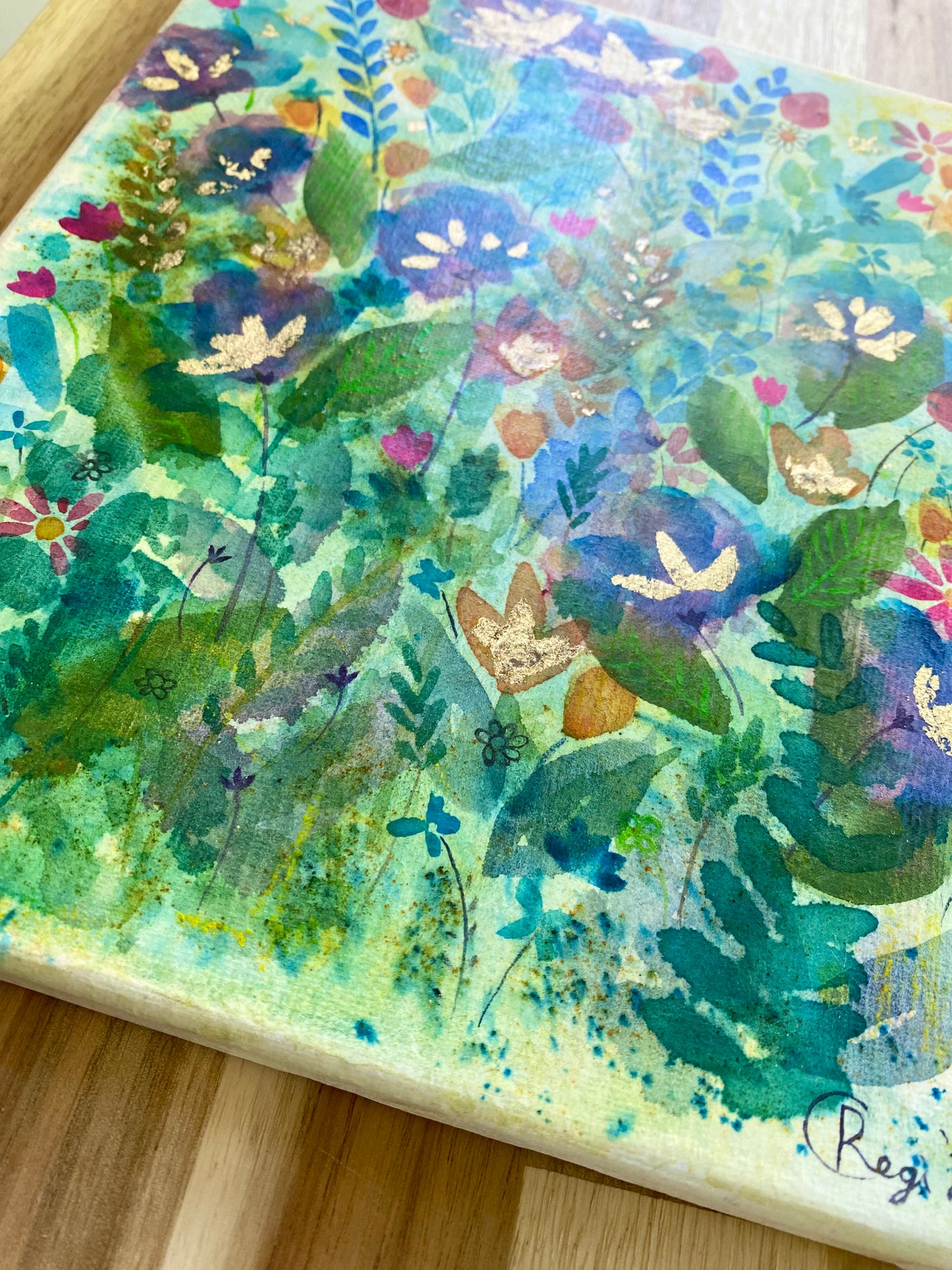 Wild garden Original Mixed Media Canvas