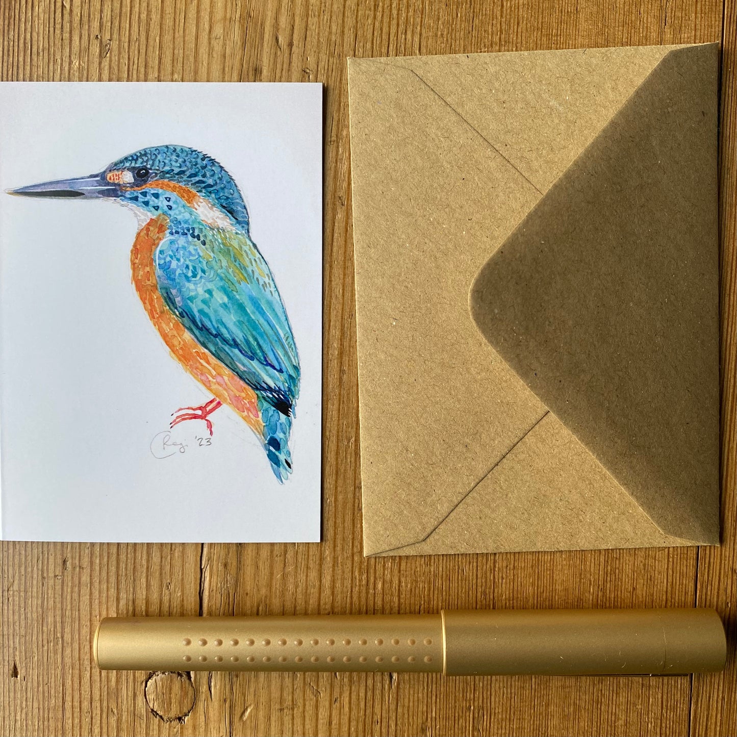 Birds notecards set x 5