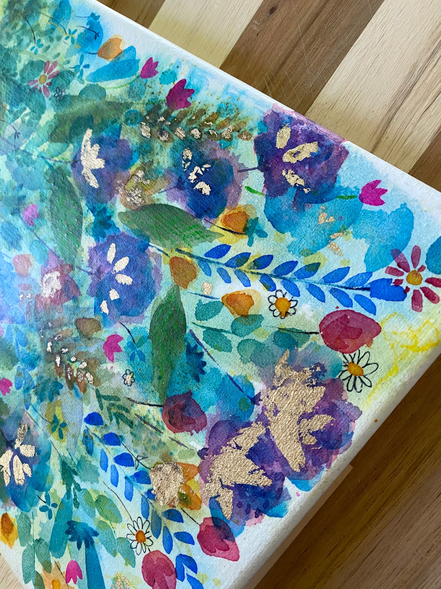 Wild garden Original Mixed Media Canvas