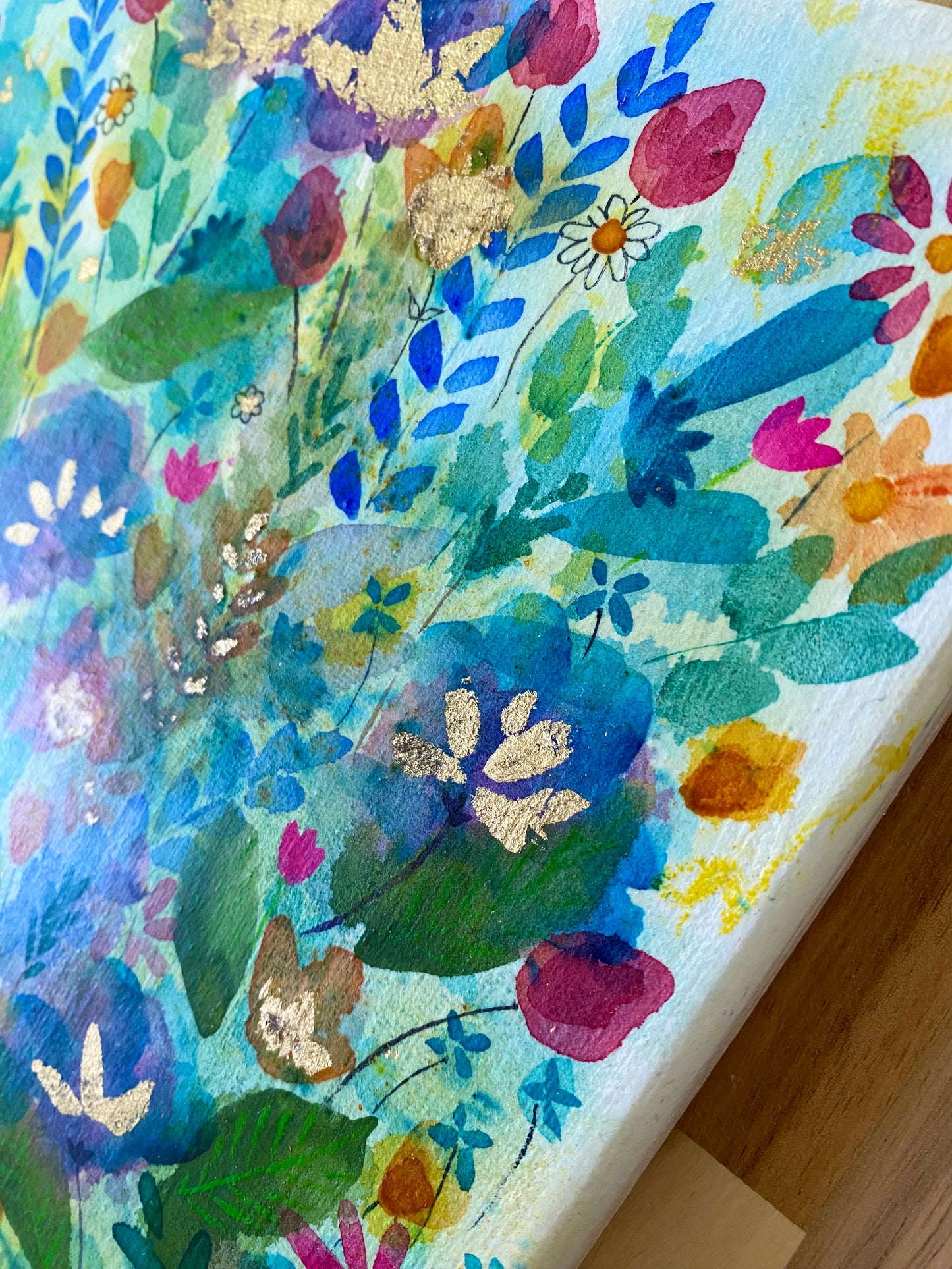 Wild garden Original Mixed Media Canvas