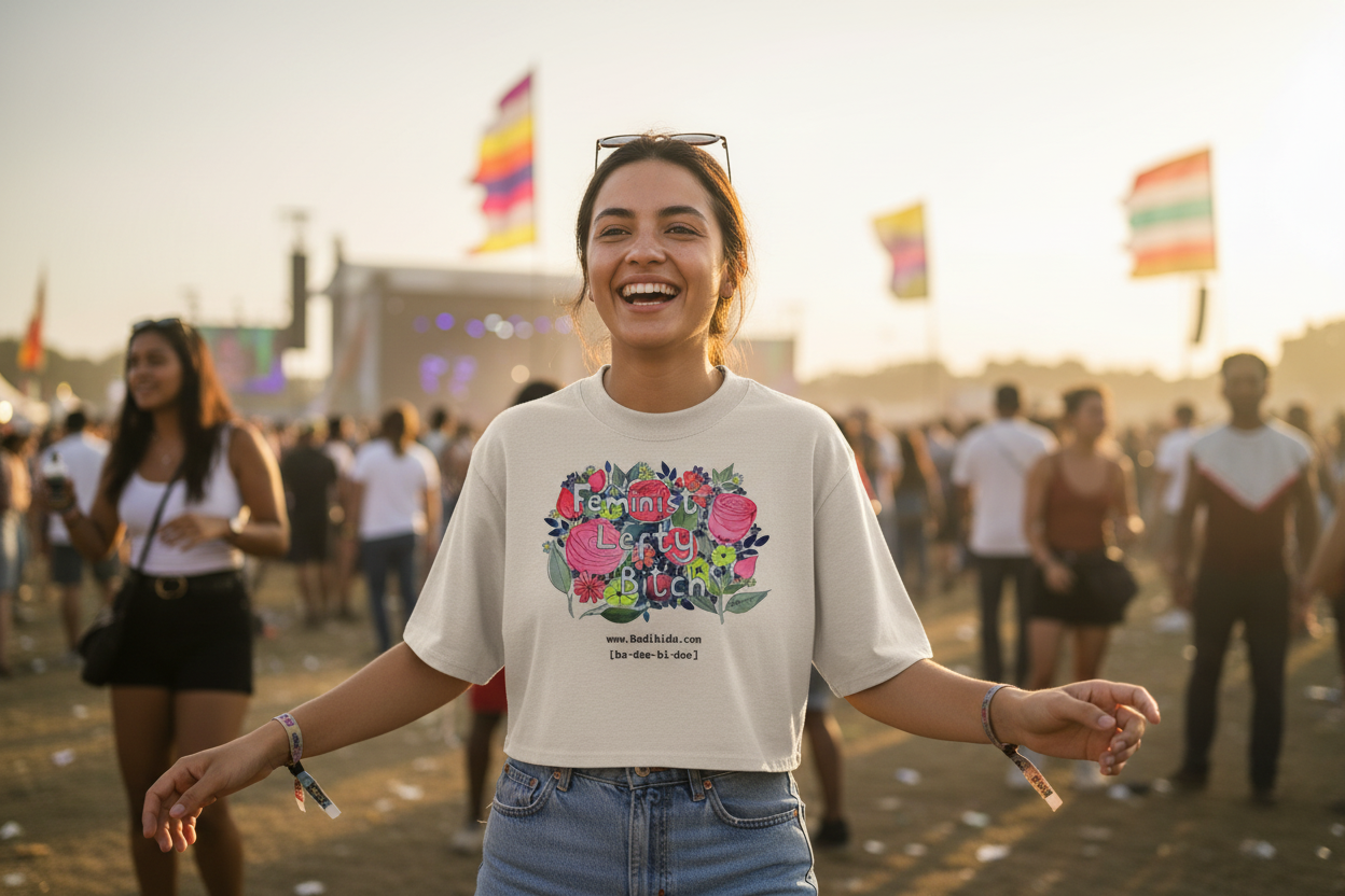 Feminist Lefty Bitch Boxy Tshirt