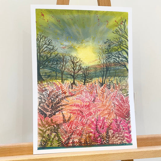 Hathersage Ferns A3 Print