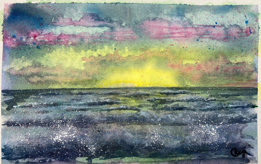 Ocean Sunrise A4 Print