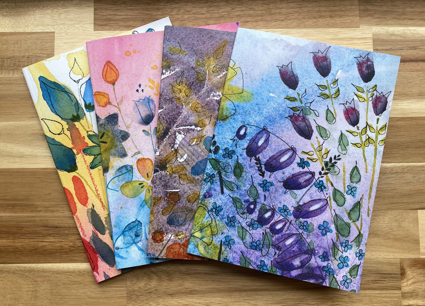 Dusky Flowers Dotted A5 Notebook (100% recycled)