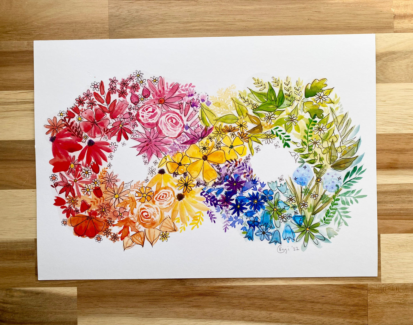 Rainbow Infinity A4 Print - digital download