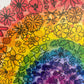 Flowery Rainbow A4 Prints x5