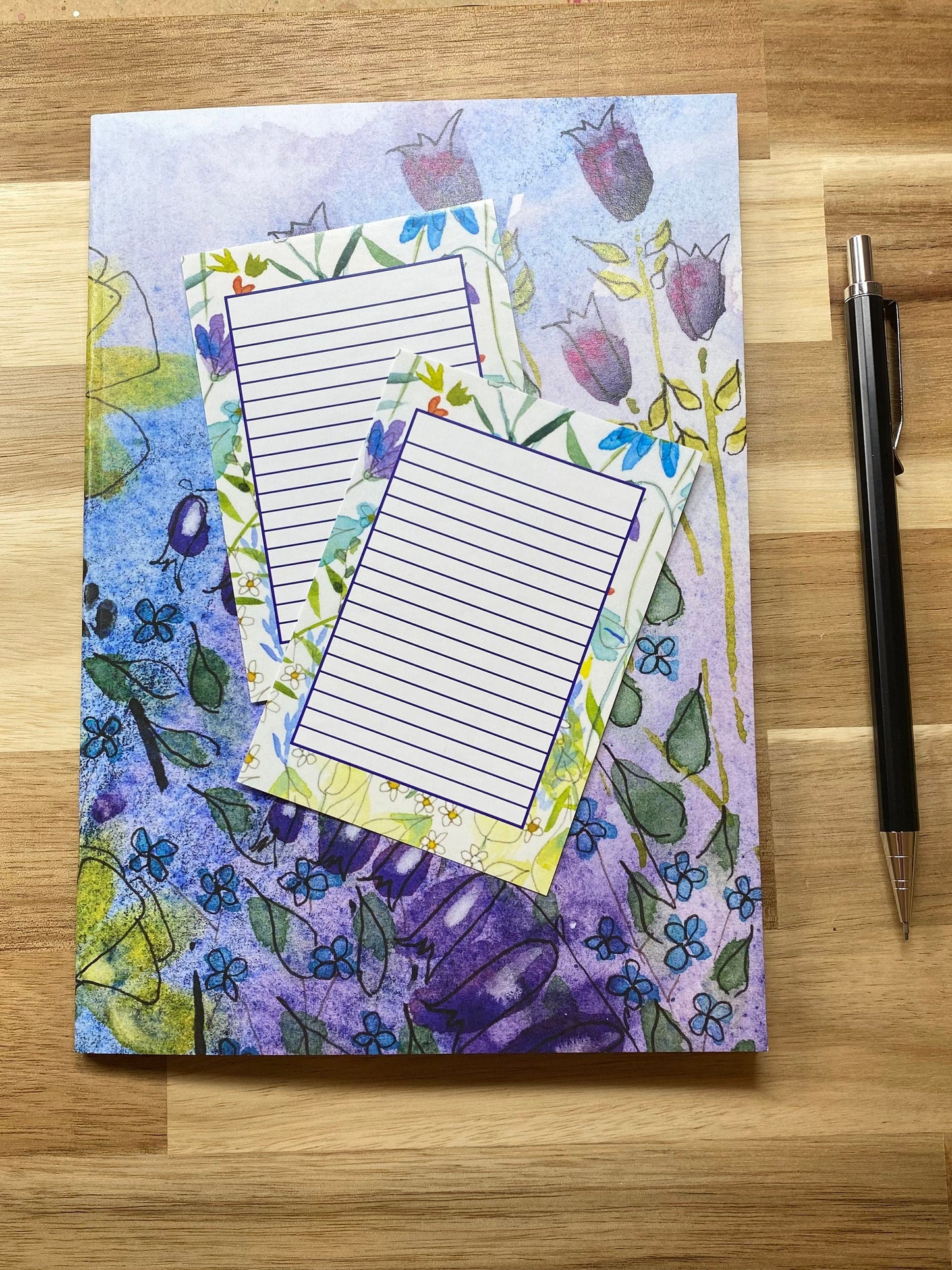 Foxglove Lined A5 Notebook (100% recycled)