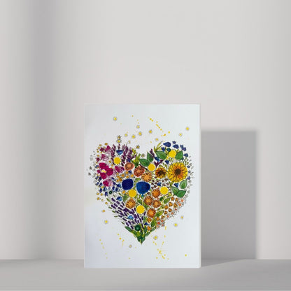 Flowery Heart Card