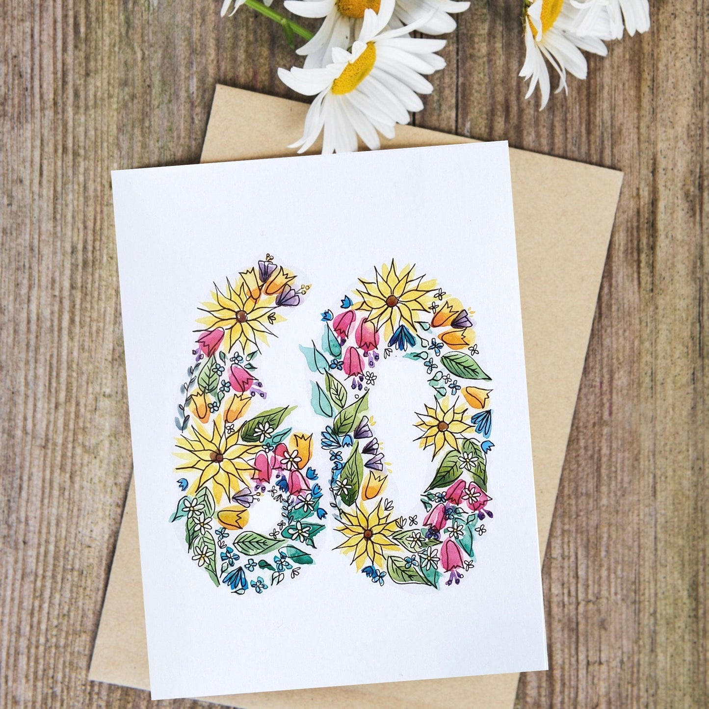 60th Birthday/Anniversary Card x5