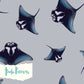 Manta Ray Repeat Pattern - digital download