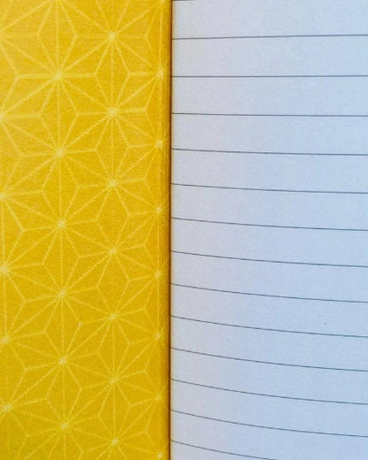 Yellow Flowers Lined A5 Notebook (100% recycled)