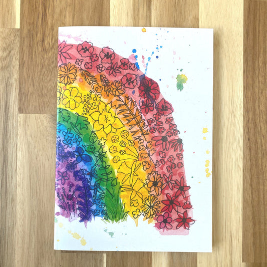 Rainbow Lined A5 Notebook (100% recycled)