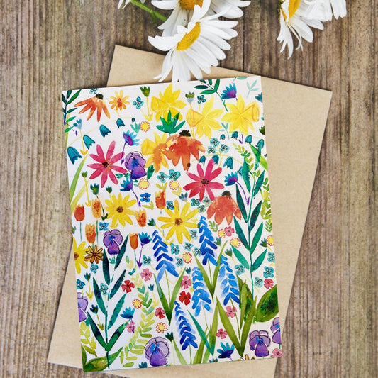 Hyacinths & Bluebells Card x5