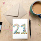 21st Birthday/Anniversary Card x5