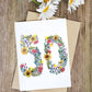 50th Birthday/Anniversary Card x5