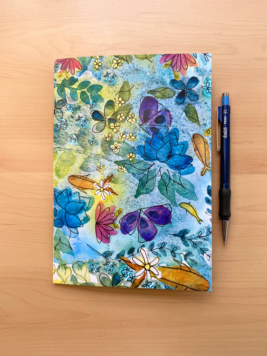 Fishpond Squared/Grid A5 Notebook (100% recycled)