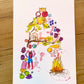 Letter A illustrated A5 Print