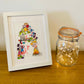 Letter H illustrated A5 Print